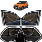 Kingsway Car Magnetic Sun Shades Curtains for Citroen C3, Model Year : 2022 Onwards, Half Cut in Front Window with Rear Windshield, Color : Black, Cotton Mesh, Complete Set of 5 Piece