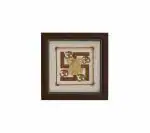 Idol Collections Multicolor Wood Wooden Art Work Ganesha With Swastik Frame Wall Décor, 8 Inch X
