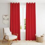 Luxury Cube Red Cotton Curtains - 7 Feet (Pack Of 2)