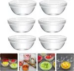 ECOVISTA Multipurpose Clear Glass Serving Bowls, Soy Sauce Dipping Bowls,Use for Kitchen Prep Dessert,Chilli or Hubs Bowl,Jelly Cups, Dips and Candy Dishes or Nut Bowls 30ML-Pack Of 6