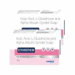 ENSHINER 1% Kojic Acid Skin Lightening & Brightening Soap, 75g (Pack of 2)