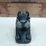 NAVYAKSH Black Marble Shiv Nandi Idol (2 inch) for Temple, Pooja