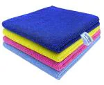 Softspun Multicolor Microfiber Cloth (Pack of 4)