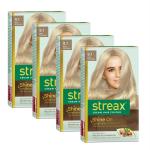 Streax Rich Platinum Hair Color For Men And Women, 120 Ml (Pack Of 4)