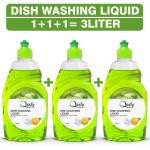 Qssiy Green Apple Infusion Dishwash Liquid - ( 1L + 1L + 1L )