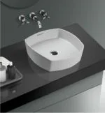 Clay Plus TT-08 Premium Grade Ceramic's White Table Top Wash Basin