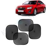 Kingsway Car Curtain Sticky Sun Shade Universal Use for Chevrolet Cruze, 2008 - 2017 Model, Color : Black, Mesh, Pack of 4 Piece Car Sun Shades Blinds Cover