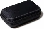 Multy Byte Carbon Fiber PU Carrying Case Pouch - Rugged Design Shockproof Memory Foam Padding, Elastic Band, Mesh Pocket - Protects from Dust, Scuffs, Scratches, Shocks, Bumps