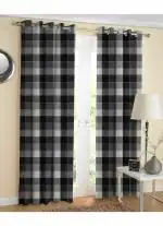 AIRWILL Handloom Designer Weaved Window Curtains For Home / Office (4 x 5 ft) Pack of 2 Pieces