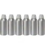 Charming Aura Multipurpose Anodized Aluminum Empty Bottle, 50ml (Pack of 6) with B Drop Nozzle & Cap with Seal, for Beauty, Essential Oils, Blends, Skin Care, Travel, Toners, Cosmetic & DIY