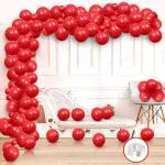 Zyozique Red Mettalic Balloon Garland Arch Kit for Birthday, Baby Shower, Anniversary Decorations - 51 Pcs