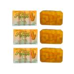 Queue Pure Herbal Papaya 4 in1 Formula Skin Whitening Soap pack of 3