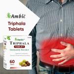 Ambic Triphala Tablet- 60 Tablets I Ayurvedic Bowel Wellness Tablets For Digestive Health, Effective Relief from Constipation & Gastric Troubles (120 Tablets)