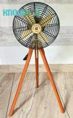 KNOWDAD’s All New Antique Pedestal Fan with Vintage Wooden Stand (Rosewood Finish) | Imported Wiring | High Speed | Vintage Look | Home/Office Décor & Collectibles.