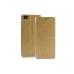 Heartly Zte Nubia Z9 Dual Sim Faux Leather Gold Back Case Cover