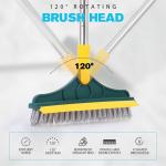 VPVDZ 2 in 1 Bathroom Cleaning Brush Wiper Tiles Cleaning Bathroom Brush Floor Scrub Brush with Long Handle 120Degree Rotate Home Kitchen Bathroom Cleaning Brush