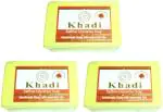 Khadi Herbal Natural Saffron Glycerin Soap, 125 Gm Each (Pack Of 3)