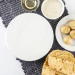 Omega Marble Polpat/Chakla/Roti Maker/Rolling Board - 9 Inch | White