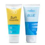 Fabbeu Bluelight Protection Cream And Sunscreen Spf 30 Hydrating Sun Cream Gel, 100 G Each (Combo Of 2)
