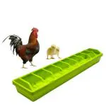 Taiyo Pluss Discovery Chicken Food Feeder Poultry Trough Food Feeding Tray With Holes
