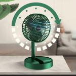STEXU Desk Fan Foldable Telescopic Fan | Wireless Portable Usb Rechargeable Built-In Battery 3000mah Fan | Adjustable Height 3 Speeds | Travel Fan | Table Fan | Mini Fan | Desk Fan for Office Noiseless | Table Fan High Speed | Mini Electric Fan