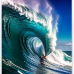 Love Creation A4 Size poster print for creative wall art- beach-breakers-8263(Non Sticker)