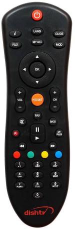 NixGlobal Dth7 Universal Remote With Recording Function For Dish Tv Hd Set-Top Box
