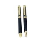 Auteur JUNO Black Brass Blue Ink Fountain Ink Pen & Ball Pen (Pack Of 2)