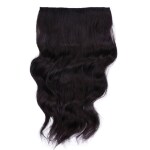 Thicklengths Women 3 Clip Hair Volumizer Ear to ear volumizers, Natural Wavy Texture And Made With 100% Human Hair From Real Hair (Natural Black)