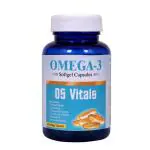 OS VITALS Omega 3 Fish Oil 1000mg Capsules With Fish oil EPA + DHA Enriched Pack of 60 Capsules Omega-3 Fatty Acid Capsules for Women & Men | 60 Softgels