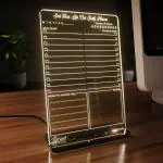 3 Lines Glowrite Illuminate Your Ideas! Acrylic LED Writing Board with USB Stand/Base | Ideal for Home & Office | Unique Gift | Made In India | With Markers | Sort Your Life Out Daily Planner |Regular