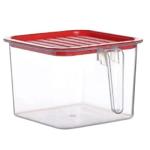 MIXCART Kitchen Storage Jars With Handle (Unbreakable) Space Saver Plastic (Air Tight) Bins with Lids Organizer Container ( 1100 ML ) , Pack Of 1 , Multicolor