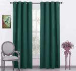 RIDHAAN 100% Room Darkening Solid Blackout Window Curtain 5 feet set of 1 for Bedroom and Living Room | 3 Layers Weaving Technology Thermal Insulated Heavy Polyester Curtain | Teal Green Curtain