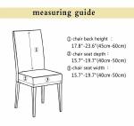 CASA-NEST Polyester Spandex Plain Chair Cover Stretch Removable Washable Short Dining Chair Cover Protector Seat Slipcover (Dark Blue, Pack of 6)