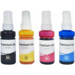 RC Print Ink Refill Compatible for Epson T664 L380 L130 L360 L361 L405 L565 Black + Tri Color Combo Pack Ink Bottle