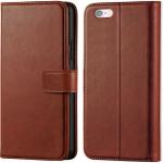 Tingtong Flip Cover Back Case for Apple iPhone 6s Plus | Leather Finish | Inbuilt Stand & Pockets | Wallet Style Flip Back Case Cover for Apple iPhone 6s Plus (Brown)