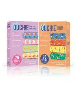 Aya Papaya Ouchie Lavender And Orange Printed Cotton Adhesive Bandages 20 Strips (Pack Of 2)