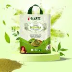 NARTI mehendi henna powder organic for hair growth pack of 300gm best for natural hair care and colour suitable for wedding heena powder for hair in 300 g pack…