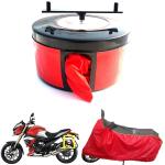 BIKEBLAZER Natural Red Mahindra mojo and Mahindra Centuro Nylon All Weather Resistant Bike Body Cover