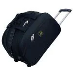 Anybuy Black Polyester Travel Duffle Bags With Trolley Luggage 2 Wheels, 79 L