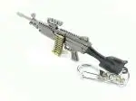 Blue Aura Edust Black Metal Pubg Real 3D Body M249 Gun 120Mm Length Key Chain
