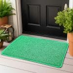 DURO MAT SOFT Eco Anti Skid Non Slip Mat for Home, Bathroom, Bedroom, Kitchen, Floor 41x69 cm, Green - Dirt/Mud/Water Trapper Cushion Soft Door/Floor Mat