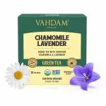 VAHDAM Chamomile Green Tea with Pure Lavender Flowers 15 TBS | USDA Certified Organic Chamomile Tea for Stress Relief and Good Sleep