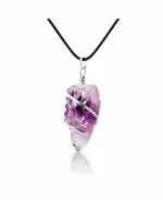 Reikved Raw Wire Wrap Amethyst Stone Natural Healing Crystals And Stones Crystal Pendants Necklace (Pack Of 300)