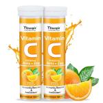 Y-Energie Orange Flavour Vitamin C 1000 mg Amla & Zinc Immunity Booster 40 tablets (Pack of 2)