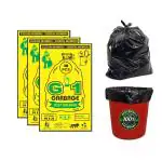 G 1 Black Garbage Bags 30 pcs 19 inch x 21 inch (Pack of 3)