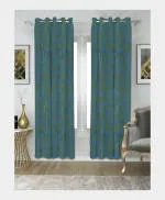NEELA COTTON MILLS (P) LTD. SAMPADA COLLECTION WINDOW CURTAIN | ABSTRACT PRINT | PACK OF 1 | GREEN | 5 FT, 130 GSM