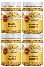 Red Cliff Golden Raisins | Premium kishmish/kismis | Dry fruits (Golden Raisins | 250gx4 |Pack of 4)