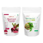 Nutrifuds Combo Pack of 2 - Moringa Leaf Powder & Beetroot Powder (100g Each) | Value Pack