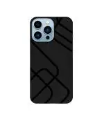 Casotec Zig-Zag Black Line Design 3D Printed Hard Back Case Cover for Apple iPhone 13 Pro